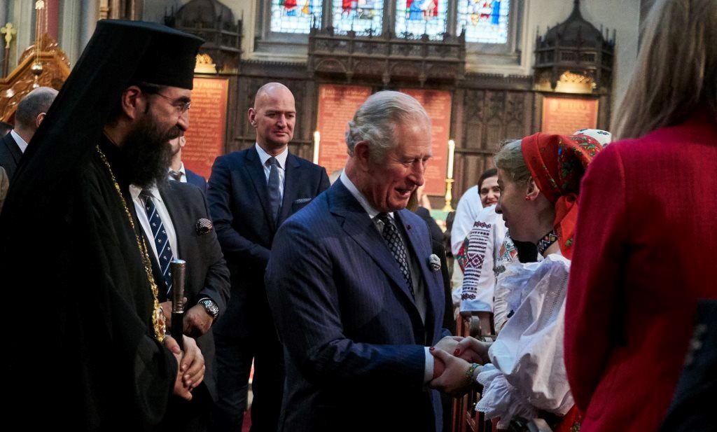 Le prince de Galles a visité une des paroisses orthodoxes roumaines de Londres