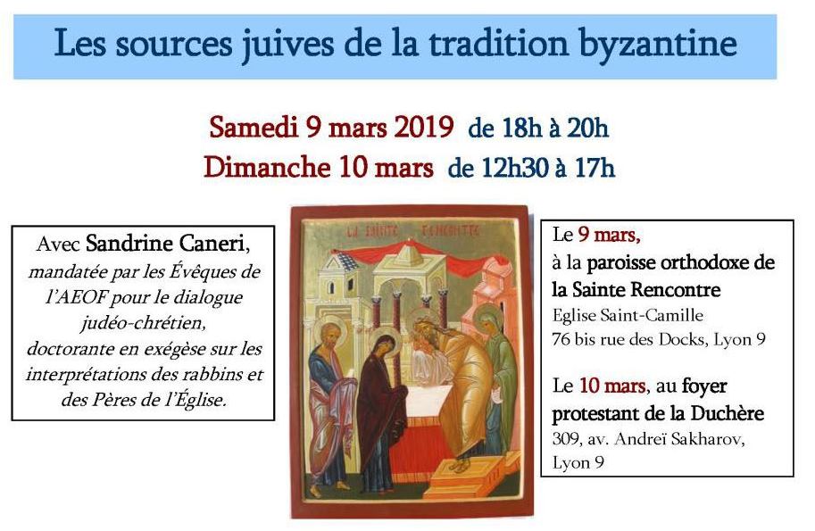 « les sources juives de la tradition byzantine », une rencontre avec sandrine caneri à lyon