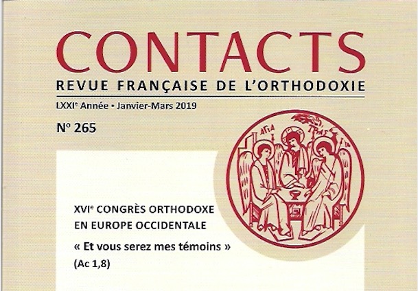 Un volume de Contacts dédié aux actes du 16e Congrès orthodoxe d’Europe occidentale