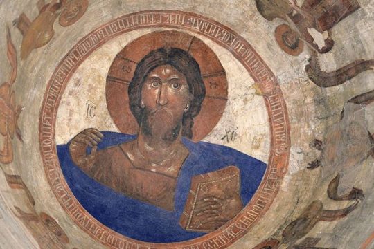 Des fresques de saint Théophane le Grec en cours de reconstitution près de Novgorod