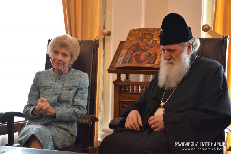 Patriarch neophyte of bulgaria met with french academician hélène carrère d’encausse