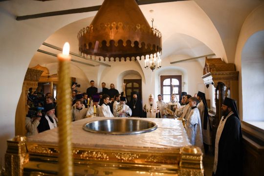 Patriarch Kirill performed the intercessory service of the beginning of the rite for the making of the Chrism