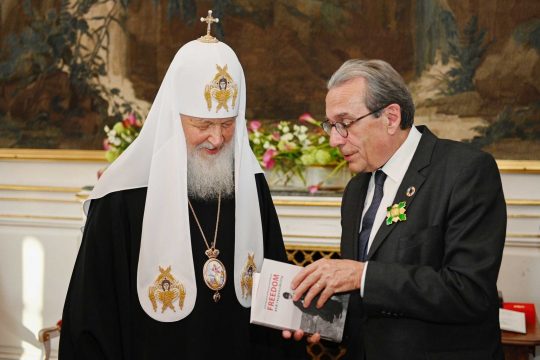 Meeting between Patriarch Kirill of Moscow and Roland Ries, the Mayor of Strasbourg