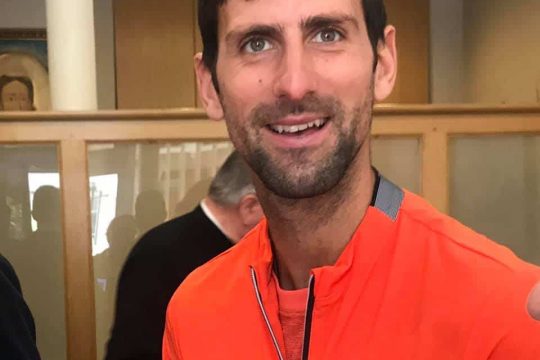 On a visit to Paris, Novak Djokovic visited a Serbian Orthodox church