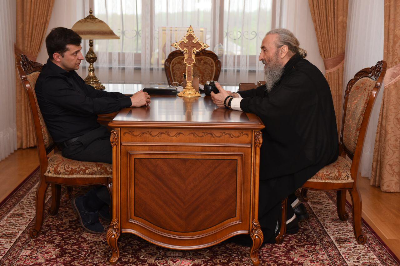 Metropolitan Onufriy of Kyiv met with new Ukrainian President V. A. Zelensky