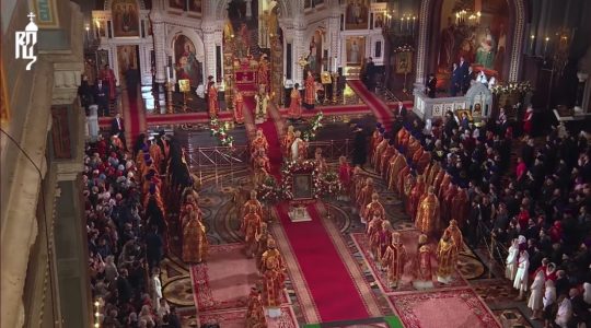 Pascha Vespers in the Cathedral of Christ the Savior, Moscow (video)