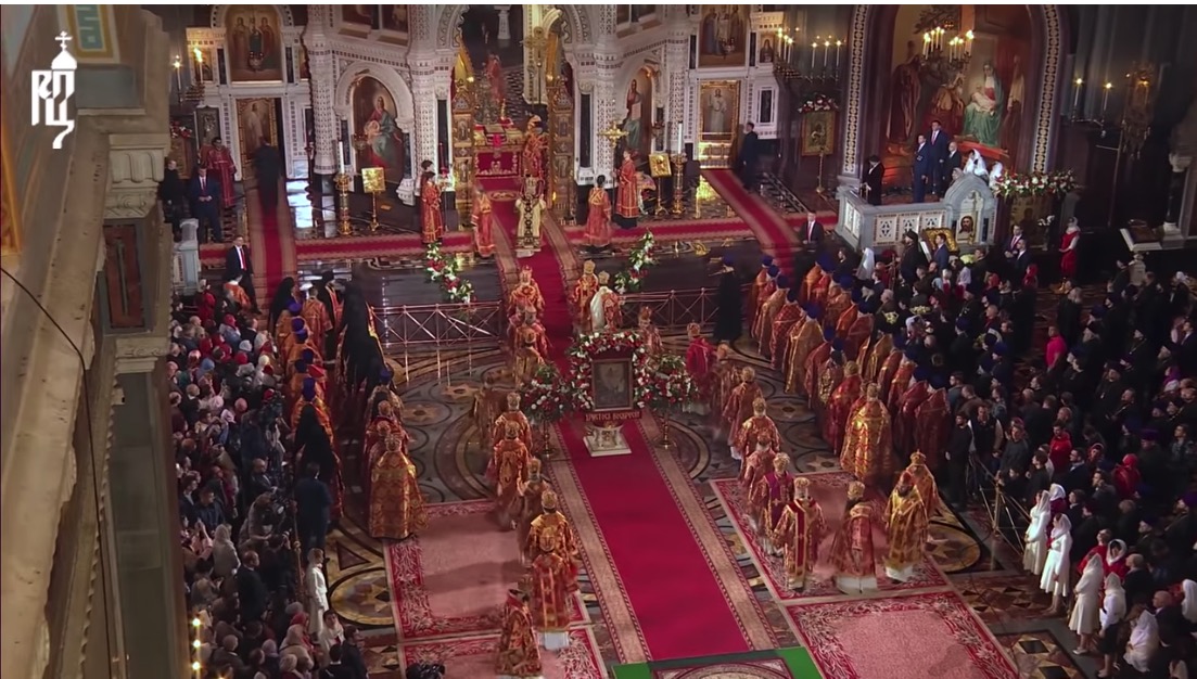 Vêpres de Pâques en la cathédrale du Christ-Sauveur de Moscou (vidéo)