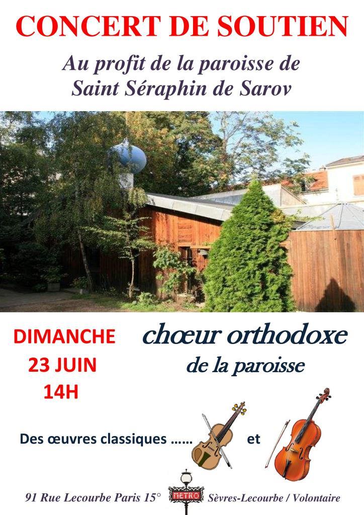 Un concert de soutien au profit de la paroisse saint-séraphin de sarov à paris