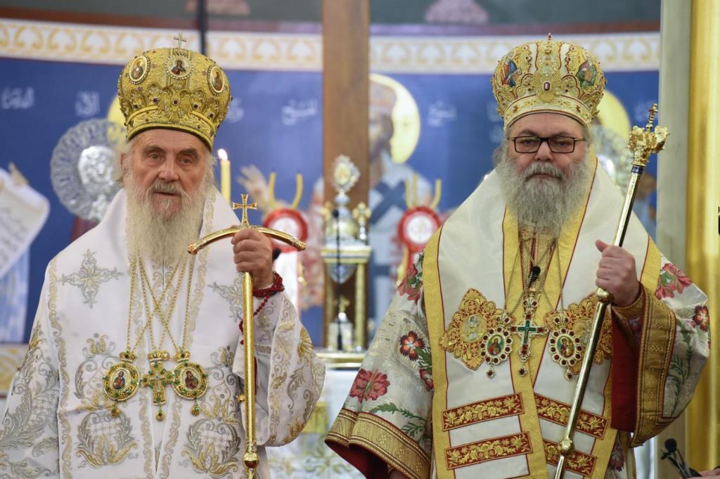 The patriarchs of antioch and serbia concelebrated the divine liturgy in damascus