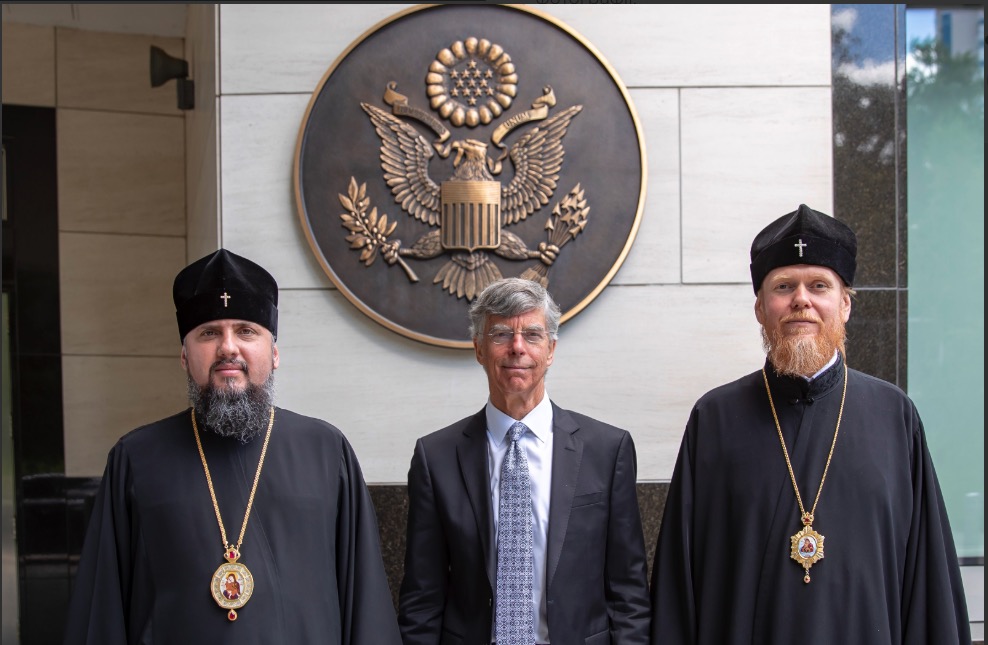 Metropolitan epifaniy met with william taylor, the chargé d’affaires of the united states in ukraine