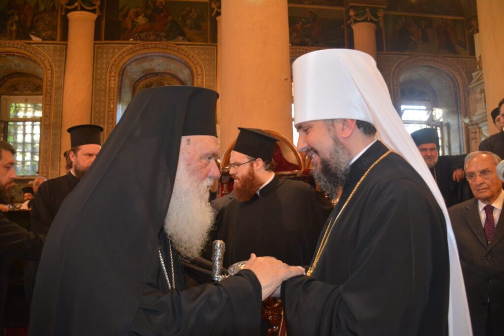 Metropolitan epiphanes thanks the church of greece