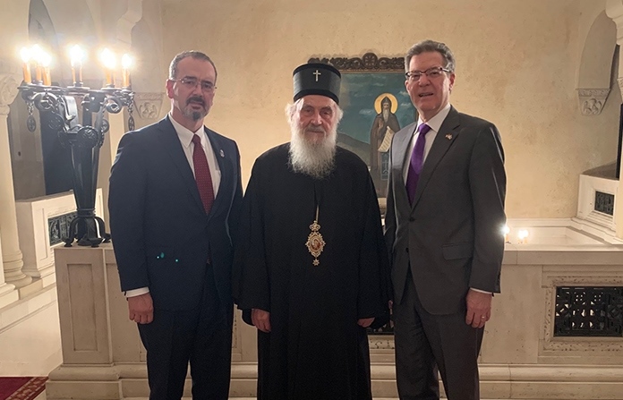 Le patriarche de Serbie a reçu l’ambassadeur des États-Unis pour la liberté religieuse internationale