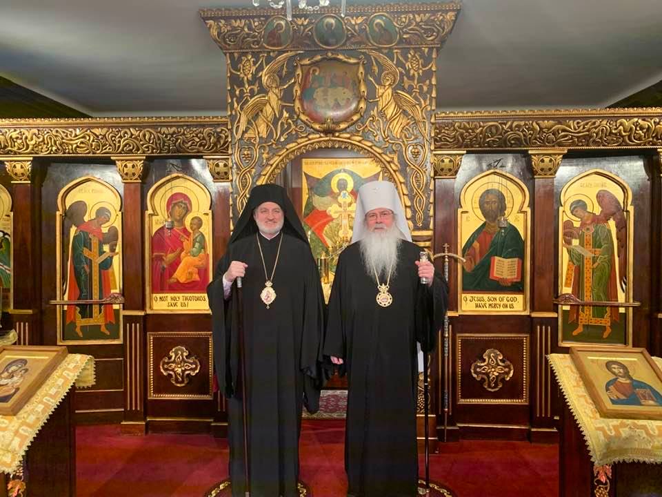 Le métropolite tikhon (Église orthodoxe en amérique, oca) a reçu l’archevêque elpidophore (archevêché grec d’amérique)