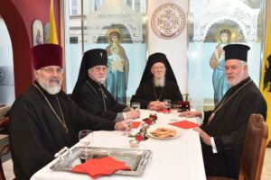 Rencontre du patriarche œcuménique Bartholomée et de l’archevêque de Bruxelles et de Belgique Simon (Patriarcat de Moscou)