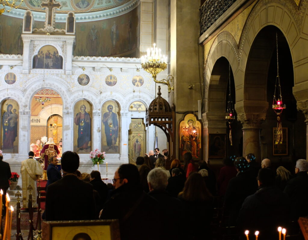 Célébration de la fête onomastique de la cathédrale orthodoxe grecque Saint-Stéphane à Paris
