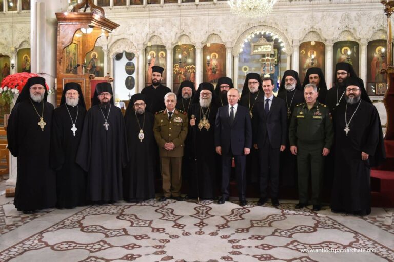 Putin y El Asad en la catedral ortodoxa