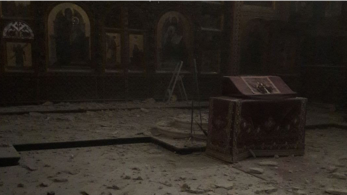Earthquake damaged the zagreb orthodox cathedral church