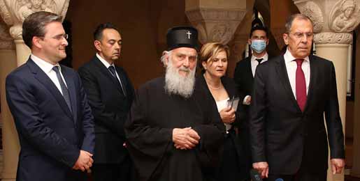 Le patriarche de Serbie Irénée a reçu Sergueï Lavrov