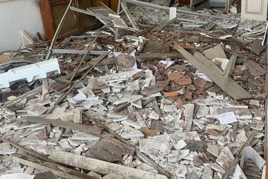 « Classé bâtiment historique, l’ancien archevêché grec-orthodoxe de Beyrouth a été ravagé par l’explosion du 4 août »