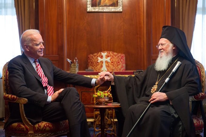 Joe Biden soutient indéfectiblement Constantinople en tant que « centre de l’Église orthodoxe grecque », selon un communiqué de presse de campagne électorale