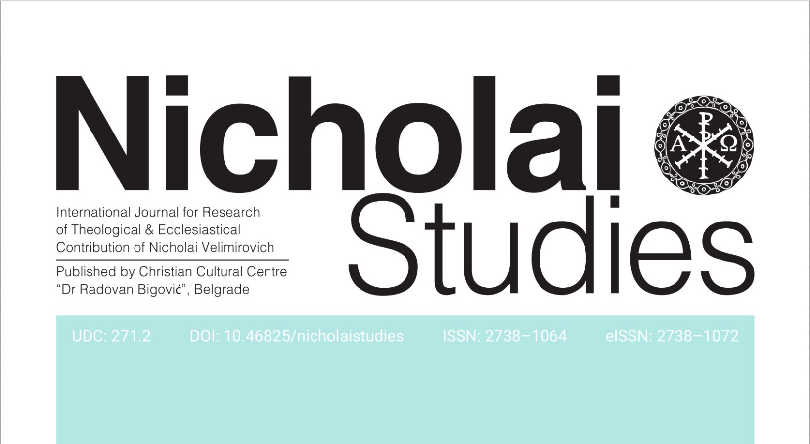 Parution du premier numéro de « Nicholai Studies », une revue académique consacrée à l’œuvre de saint Nicolas Vélimirovitch