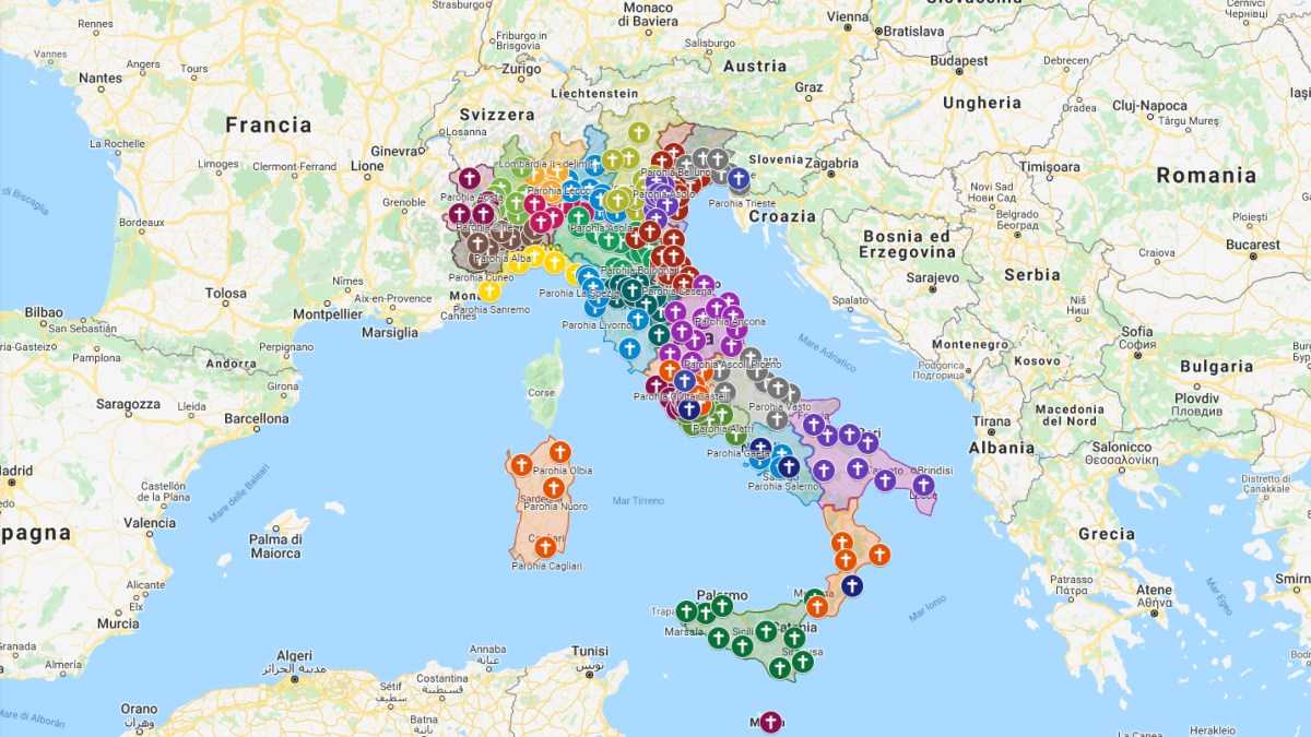 L’Évêché orthodoxe roumain d’italie publie une carte interactive de ses paroisses