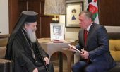 Rencontre entre le patriarche Théophile de Jérusalem et le roi Abdallah de Jordanie