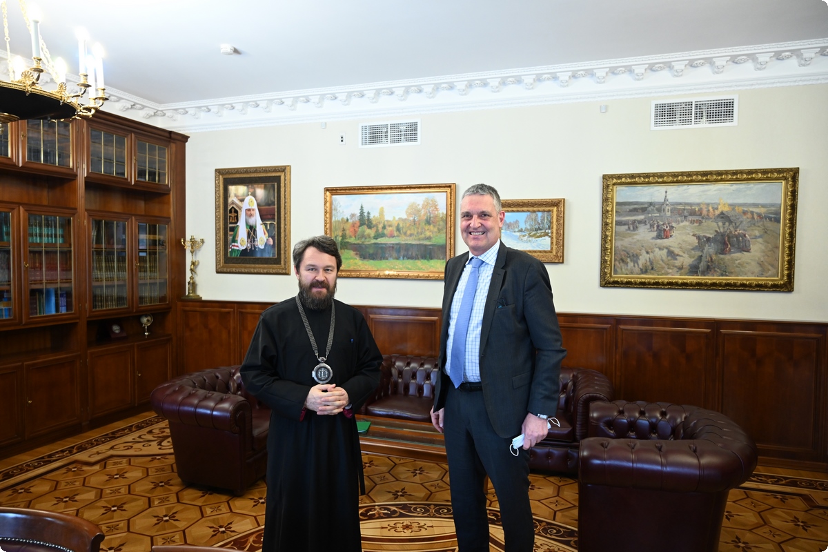 Mgr Hilarion a reçu l’ambassadeur de l’Union européenne à Moscou