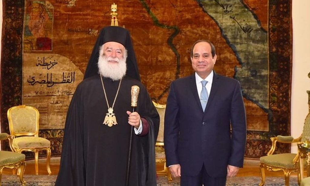 Le patriarche Théodore félicite le président égyptien Al Sissi à l’occasion de l’anniversaire national du pays, le 23 juillet