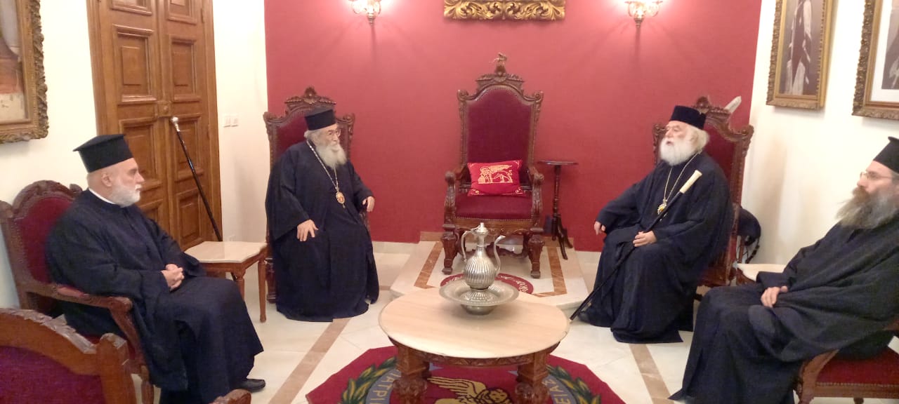 Rencontre du patriarche d’Alexandrie Théodore II et de l’archevêque du Sinaï Damien