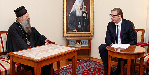 Le patriarche porphyre s’est entretenu de la question ukrainienne avec le président serbe vučić 
