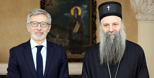 M. pierre cochard, ambassadeur de france en serbie, a rencontré le patriarche porphyre￼
