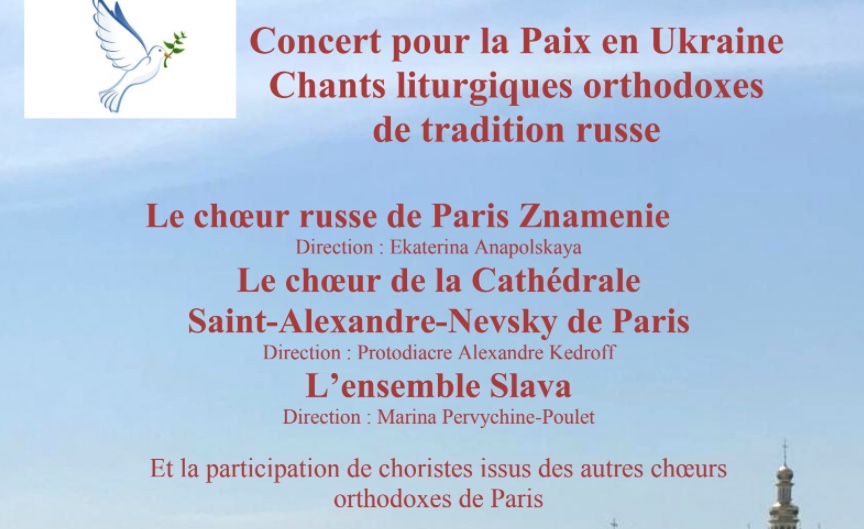 Concert pour la paix en ukraine à paris -dimanche 13 mars