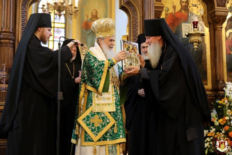 Célébration de la fête du saint-esprit à la mission russe de jérusalem
