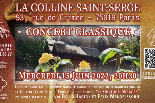 Le concert de la colline Saint-Serge – 15 juin à 20h30