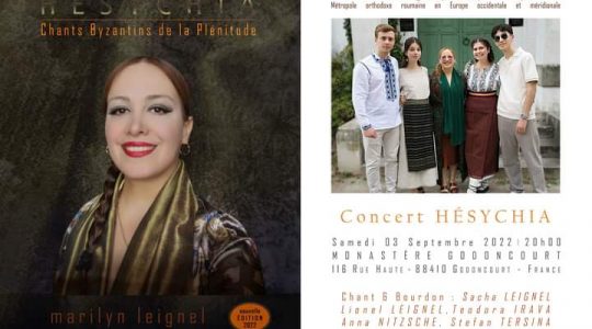 Samedi 3 septembre à 20h – Le dernier concert Hesechya au monastère de Godoncourt en direct