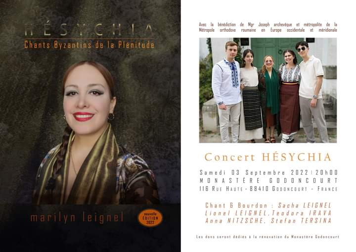 Samedi 3 septembre à 20h – le dernier concert hesechya au monastère de godoncourt en direct