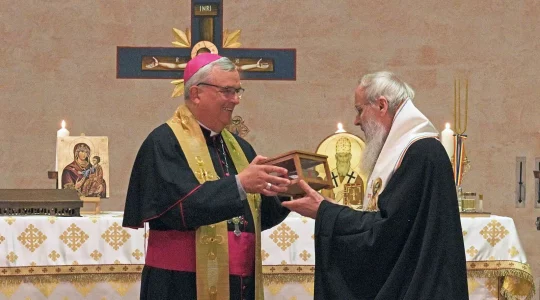 La paroisse roumaine de Ludwigshafen reçoit la relique de l’évêque local Saint Pirmin
