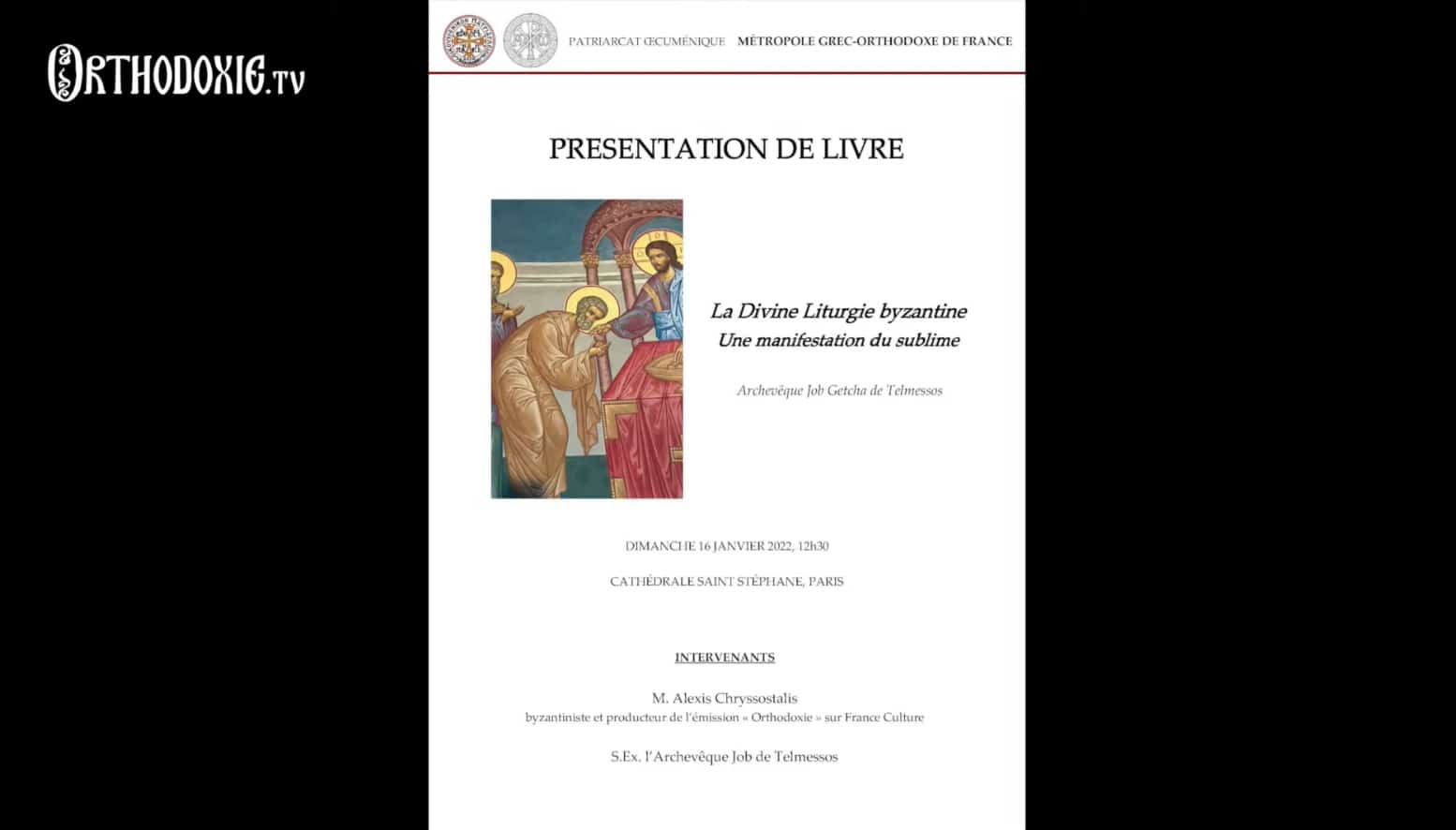 Présentation du livre « La Divine Liturgie byzantine. Une manifestation du sublime »