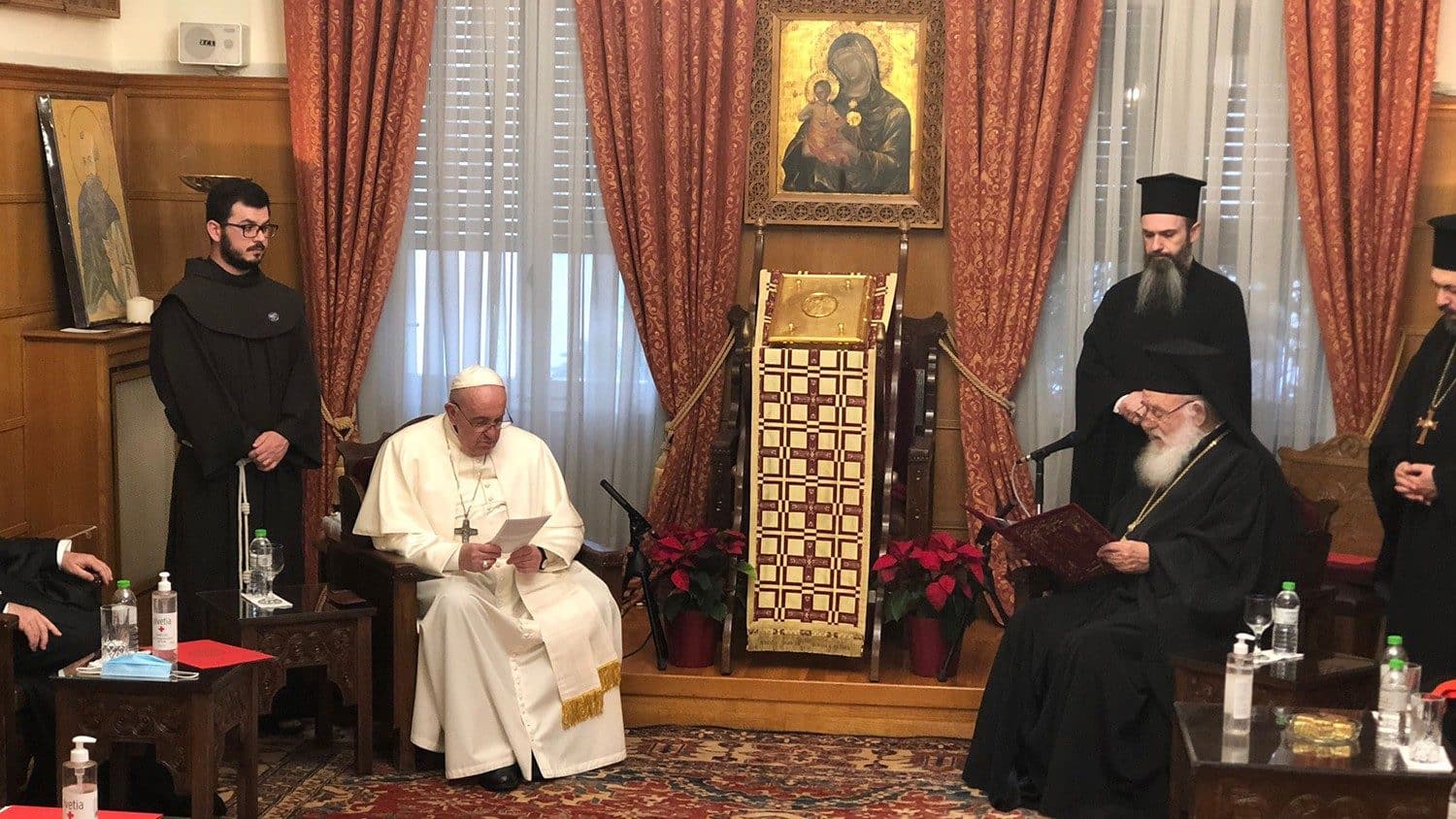 L’archevêque Jérôme remercie le pape François pour la restitution de trois fragments du Parthénon se trouvant dans les collections pontificales et au musée du Vatican