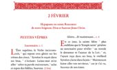 Vient de paraître aux Éditions Apostolia : « Ménée du mois de février »