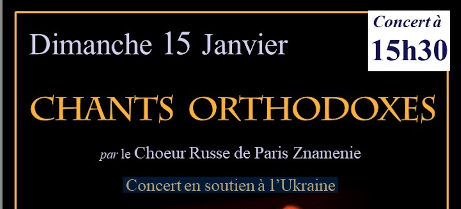 Concert en soutien à l’ukraine – dimanche 15 janvier