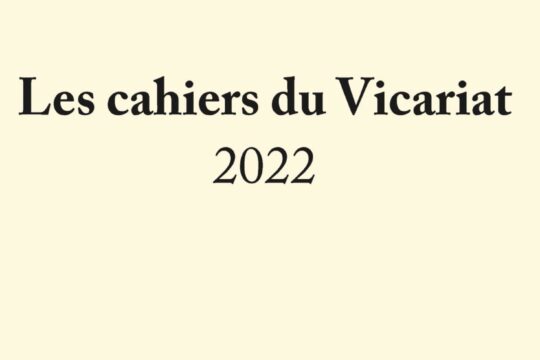 Publications des Cahiers du Vicariat 2022