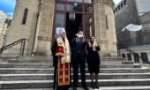 Prière pour la paix en la cathédrale Saint-Alexandre-Nevsky à Paris