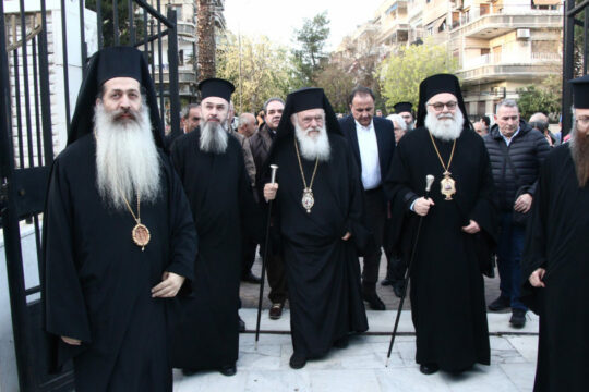 Rencontre de l’archevêque d’Athènes Jérôme et du patriarche d’Antioche Jean