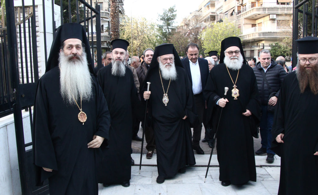 Rencontre de l’archevêque d’athènes jérôme et du patriarche d’antioche jean