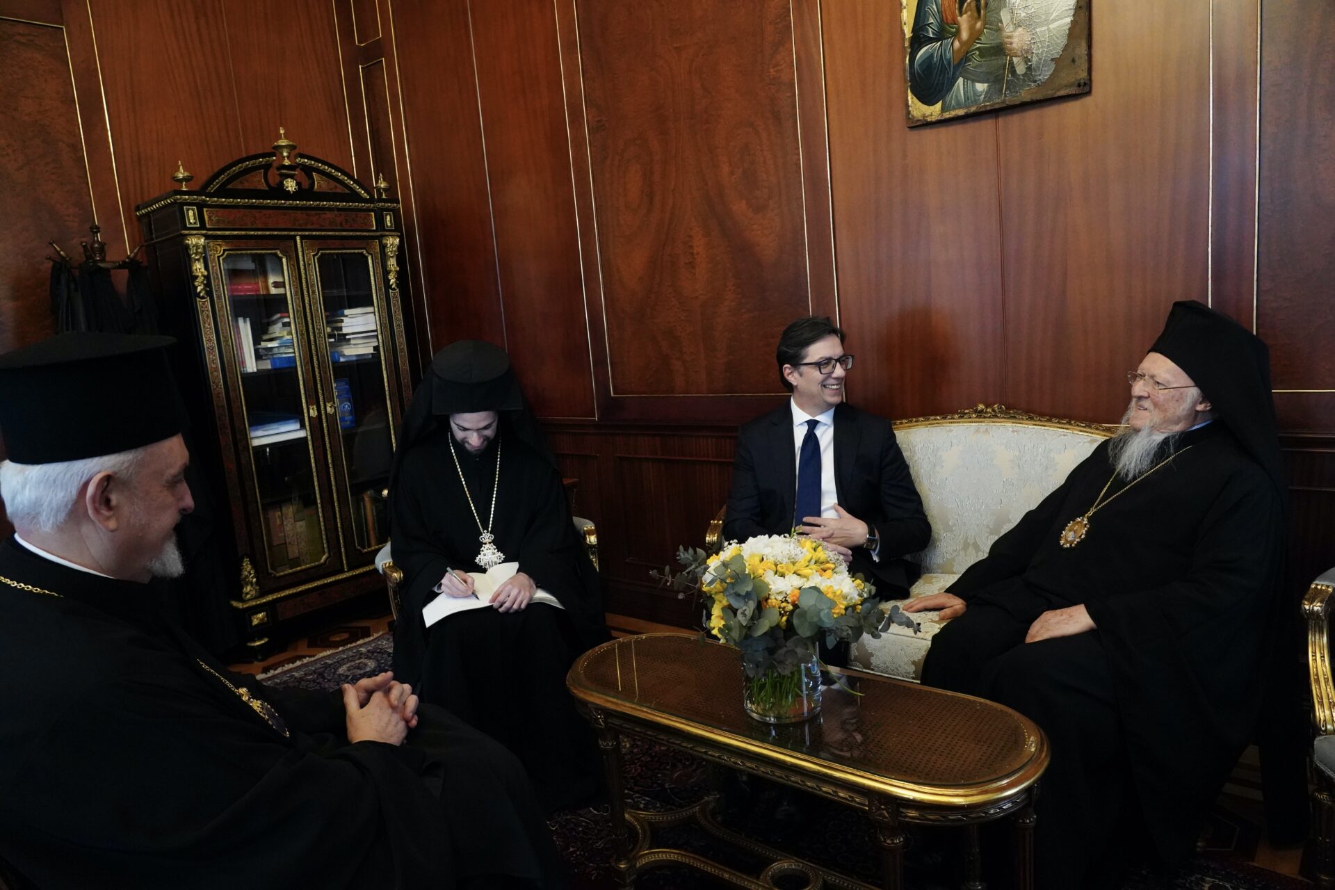 Le patriarche bartholomée a rencontré le président de macédoine du nord stevo pendarovski