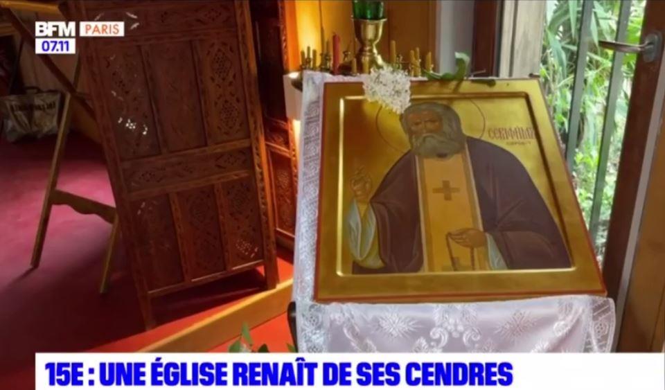 Reportage : “paris : ravagée par un incendie il y a un an, une église orthodoxe retrouve ses fidèles”