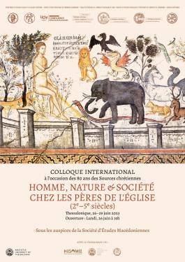 Colloque : « l'homme, la nature et la société chez les pères de l'Église (2e-5e siècles) » 26-27 juin