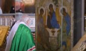La célèbre icône de la Sainte Trinité peinte par Roublev est arrivée à la cathédrale du Christ-Sauveur à Moscou